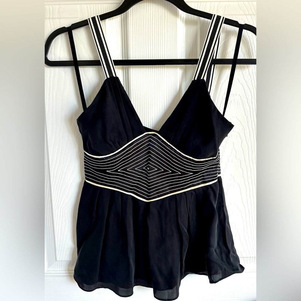 NWOT Catherine Malandrino Silk Baby Doll Top